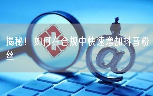 合规增粉秘籍：抖音快速涨粉策略与技巧