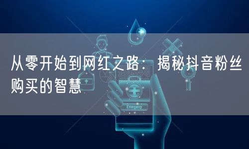 从零开始到网红：抖音粉丝购买智慧揭秘