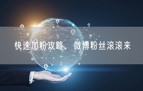 快速加粉攻略，微博粉丝滚滚来