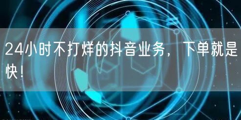 24小时不打烊的抖音业务，下单就是快！