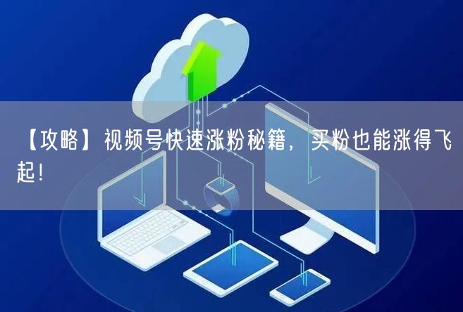 【攻略】视频号快速涨粉秘籍，买粉也能涨得飞起！