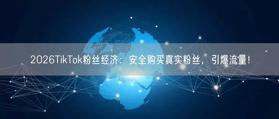 2026TikTok粉丝经济：安全购买真实粉丝，引爆流量！