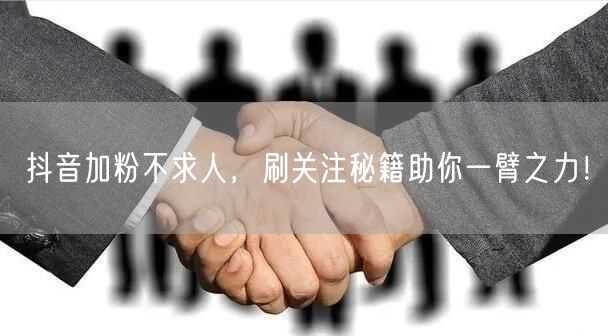 抖音加粉不求人，刷关注秘籍助你一臂之力！