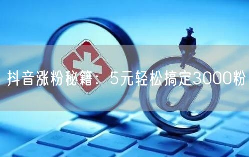 抖音涨粉秘籍：5元轻松搞定3000粉