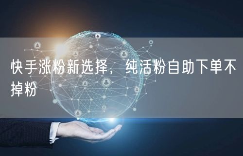 快手涨粉新选择，纯活粉自助下单不掉粉