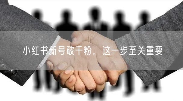 小红书新号破千粉，这一步至关重要