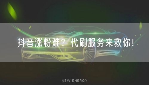 抖音涨粉难？代刷服务来救你！