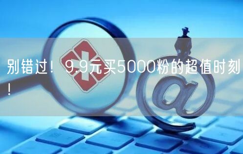 别错过！9.9元买5000粉的超值时刻！