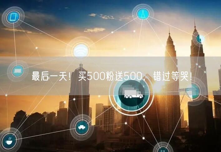 最后一天！买500粉送500，错过等哭！