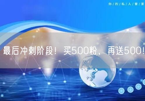 最后冲刺阶段！买500粉，再送500！