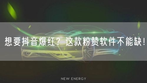 想要抖音爆红？这款粉赞软件不能缺！