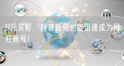 5元买粉，抖音新号也能迅速成为网红账号！