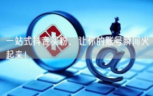 一站式抖音买粉，让你的账号瞬间火起来！