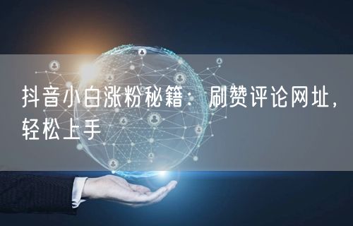 抖音小白涨粉秘籍：刷赞评论网址，轻松上手