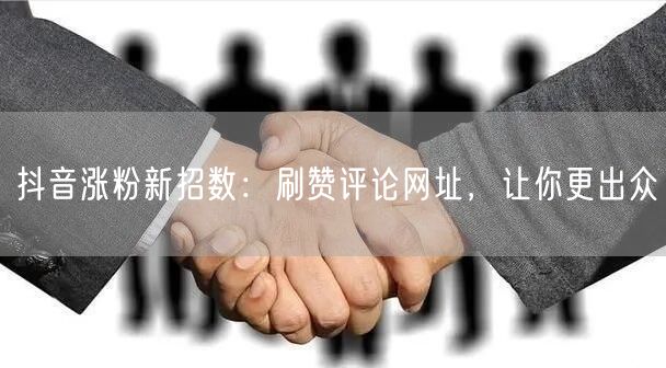 抖音涨粉新招数：刷赞评论网址，让你更出众