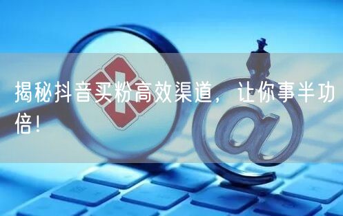 揭秘抖音买粉高效渠道，让你事半功倍！