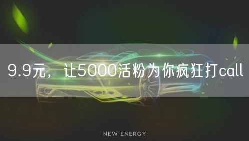 9.9元，让5000活粉为你疯狂打call
