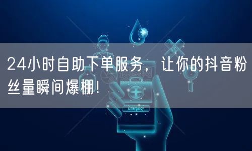 24小时自助下单服务，让你的抖音粉丝量瞬间爆棚！