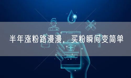 半年涨粉路漫漫，买粉瞬间变简单