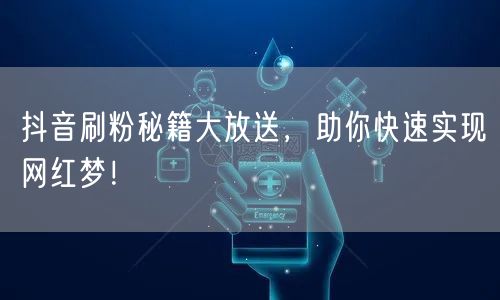 抖音刷粉秘籍大放送，助你快速实现网红梦！