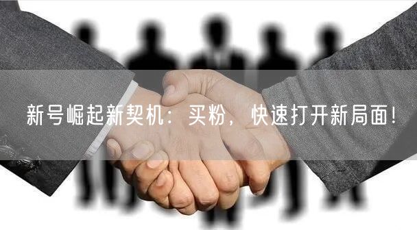 新号崛起新契机：买粉，快速打开新局面！