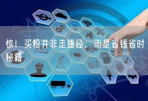 惊！买粉并非走捷径，而是省钱省时秘籍