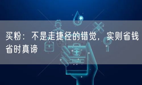 买粉：不是走捷径的错觉，实则省钱省时真谛
