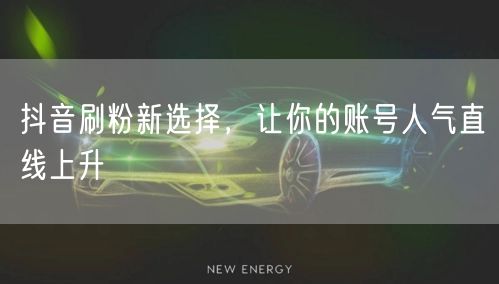 抖音刷粉新选择，让你的账号人气直线上升