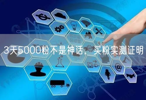 3天5000粉不是神话，买粉实测证明