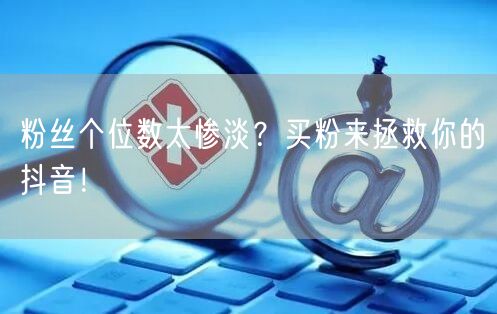 粉丝个位数太惨淡？买粉来拯救你的抖音！