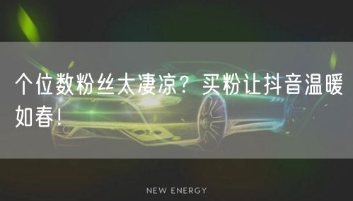 个位数粉丝太凄凉？买粉让抖音温暖如春！
