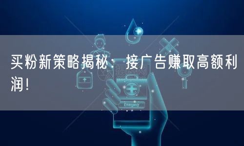 买粉新策略揭秘：接广告赚取高额利润！