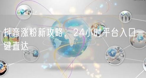 抖音涨粉新攻略，24小时平台入口一键直达