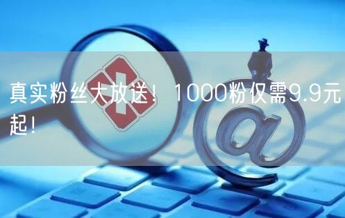 真实粉丝大放送！1000粉仅需9.9元起！