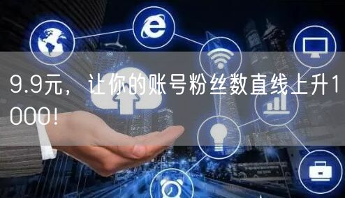 9.9元，让你的账号粉丝数直线上升1000！