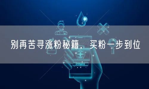 别再苦寻涨粉秘籍，买粉一步到位