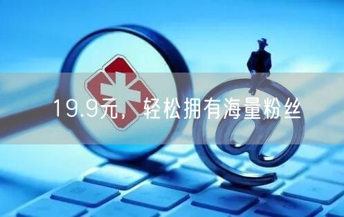 19.9元，轻松拥有海量粉丝