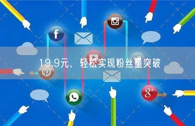 19.9元，轻松实现粉丝量突破