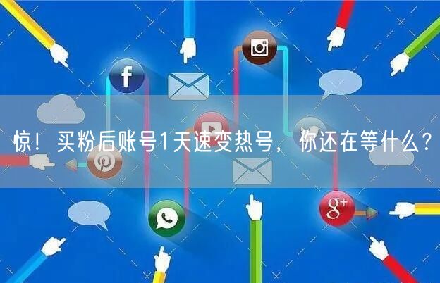 惊!买粉后账号1天速变热号,你还在等什么?