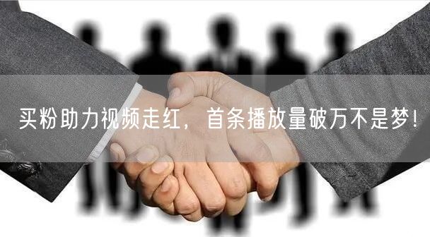 买粉助力视频走红，首条播放量破万不是梦！