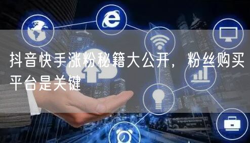 抖音快手涨粉秘籍大公开，粉丝购买平台是关键