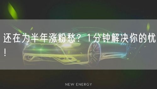 还在为半年涨粉愁？1分钟解决你的忧！