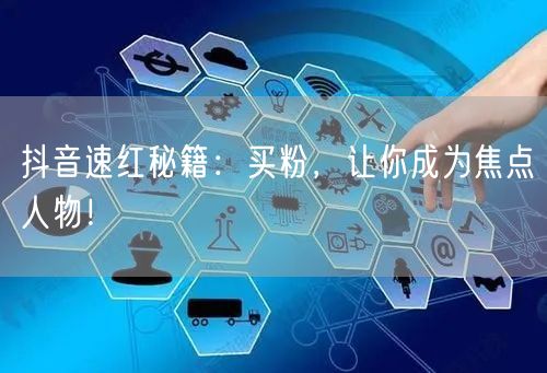 抖音速红秘籍：买粉，让你成为焦点人物！