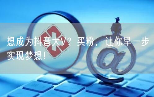 想成为抖音大V？买粉，让你早一步实现梦想！