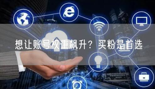 想让账号权重飙升？买粉是首选