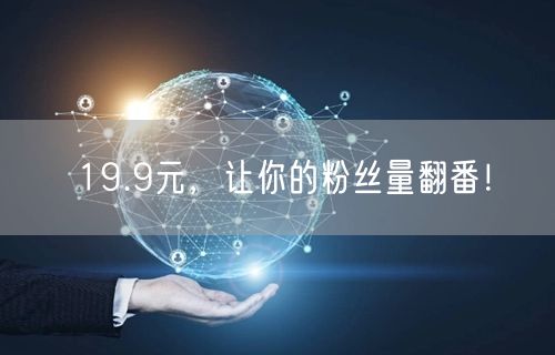 19.9元，让你的粉丝量翻番！