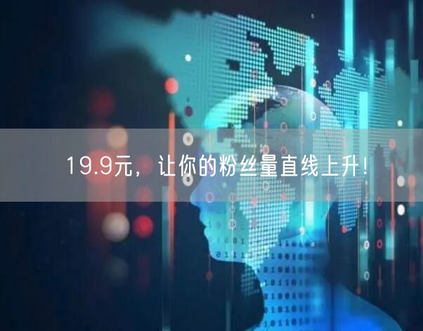 19.9元，让你的粉丝量直线上升！