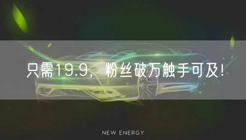 只需19.9，粉丝破万触手可及！