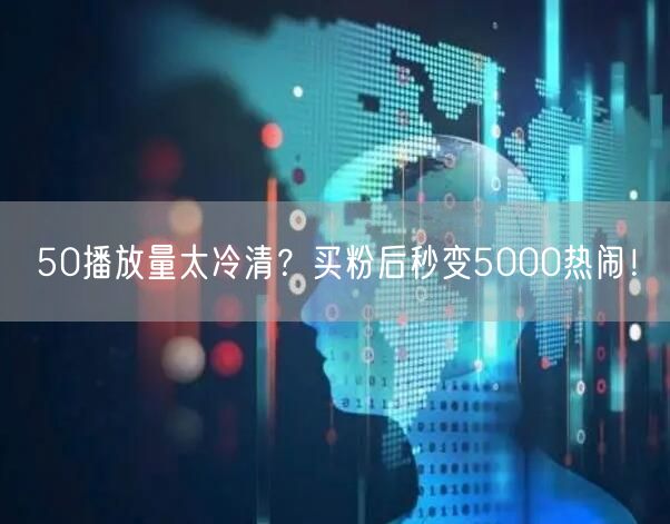 50播放量太冷清？买粉后秒变5000热闹！