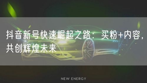 抖音新号快速崛起之路：买粉+内容，共创辉煌未来